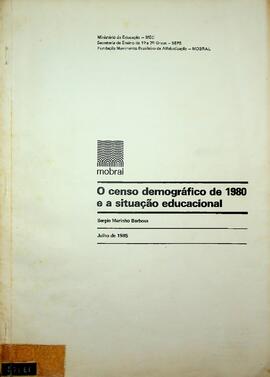 O Censo Demográfico de 1980 e a Situação Educacional, 1985