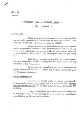 CODI-UNIPER_m1125p02 - Instruções para Avaliação Anual dos Programas, 1974