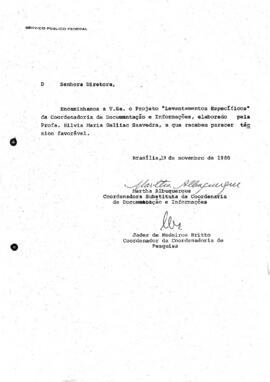 DDI_m003p01 - Projeto "Levantamentos Específicos" da Coordenadoria de Documentação e In...