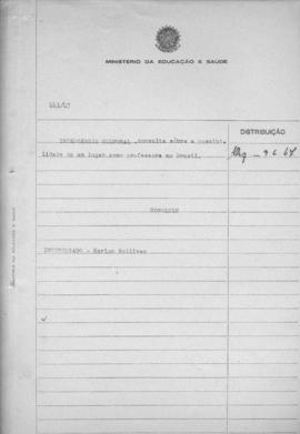 CODI-UNIPER_m0691p01 - Intercâmbio Cultural de Professores Solicitando Lecionar no Brasil, 1946 -...
