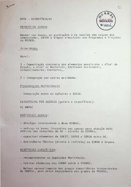 Estratégia para a Coordenação Estadual (COEST) do Acre no ano de 1978, 1975 - 1978