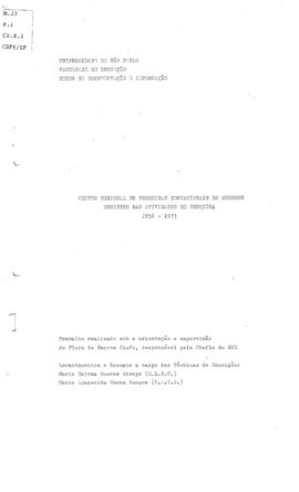 CRPE-SP_m0023p01 - Registro das Atividades de Pesquisa do período de 1956 a 1973, 1973