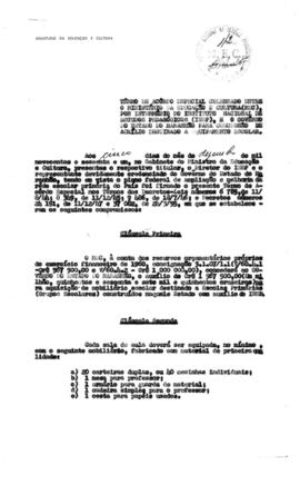 Campanhas de Construções Escolares_m005p01 - Termos de acordo relacionados a auxílio para aprimoramento da rede escolar brasileira, 1961