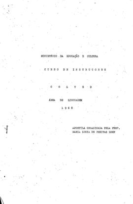 COLTED_m004p01 - Curso de Instrutores da COLTED na Área de Linguagem, 1968