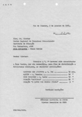CODI-UNIPER_m1252p01 - Distribuição de Publicações do CBPE para Bibliotecas, 1961