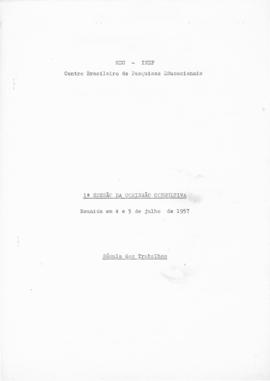 CBPE_m140p01 - 1° Sessão da Comissão Consultiva, 1957