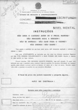 CODI-SOEP_m032p01 - Exemplar de Prova para Concurso de  Escriturário, 1942