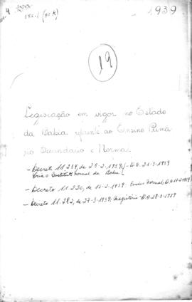 CODI-UNIPER_m0578p01 - Legislação sobre Educação na Bahia, 1930 - 1968