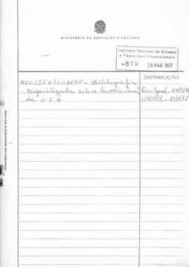 CODI-UNIPER_m1082p07 - Bibliografia Especializada sobre Curriculum, 1977
