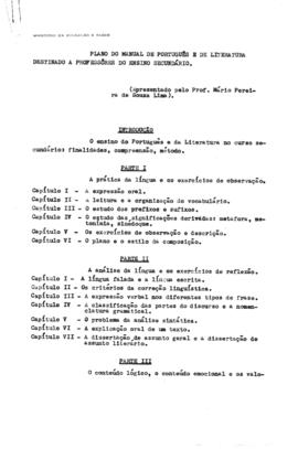 CALDEME_m019p05 - Planos dos Manuais de Português e Literatura, e de História Geral destinados ao...