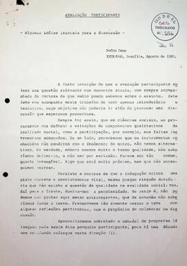 Textos para o Seminário Latino-Americano Avaliação de Programas de Educação de Adultos, 1983