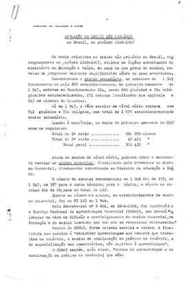 ESTATÍSTICA_m001p02 - Situação do Ensino não Primário no Brasil no período de 1946 e 1947