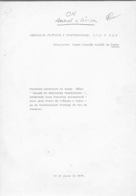 CODI-UNIPER_m1081p01 - Organismos Políticos e Internacionais ONU e OEA, 1971