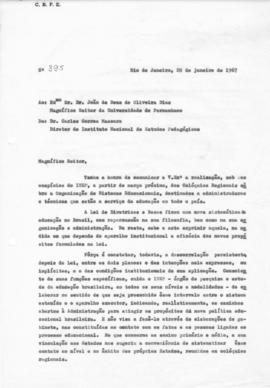 CEOSE-CROSE_m045p01 - Correspondências Enviadas pelo Diretor do INEP sobre Realização dos CROSE, 1967