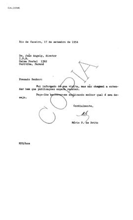 CALDEME_m022p08 - Correspondências solicitando informações sobre  a CALDEME, 1954