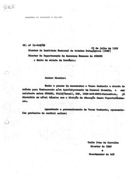 CRPE-PE_m017p01 - Minuta de Acordo para Treinamento e Aperfeiçoamento de Pessoal Docente, 1969