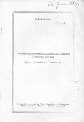 CODI_m017p04 - Conférence Intergovernamentale Spéciale sur la Condition du Personnel Enseignant, 1966
