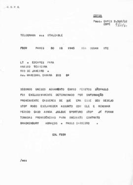 CODI-UNIPER_m0118p01- Correspondências Enviadas e Recebidas pelo Anísio Teixeira, 1960 - 1961