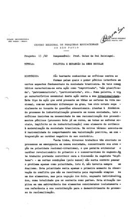 CRPE-SP_m0001p25 - Projeto “Política e Expansão da Rede Escolar”, 1962