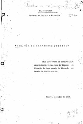 TESE-DE-MESTRADO_m009p01 - Formação do Professor Primário, 1943