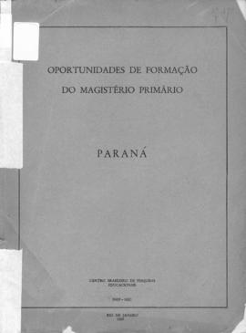 CBPE_m177p01 - Oportunidades de Formação do Magistério Primário do Paraná, 1959