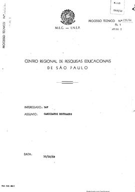 CRPE-SP_m0118p01 - Fichas de Inscrição para Seleção de Candidatos para Bolsas de Estudos, 1968