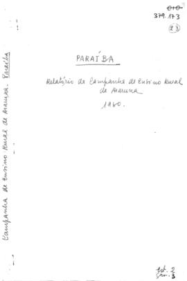 CODI-UNIPER_m0617p01 - Relatório da Campanha de Ensino Rural de Araruna Paraíba, 1960