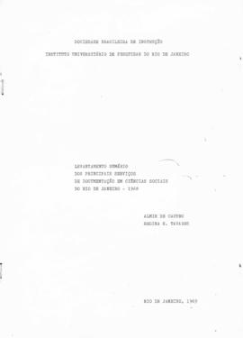 CODI_m060p01 - Levantamento Sumário dos Principais Serviços de Documentação em Ciências Sociais, 1968 - 1969