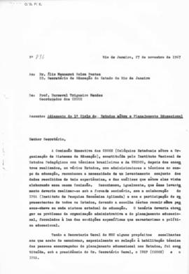 CEOSE-CROSE_m016p01 - Correspondências Enviadas e Recebidas sobre CEOSE, 1966 - 1968