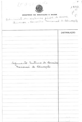 CODI-UNIPER_m0091p01 - Regimento Interno do Conselho Nacional de Educação, 1937