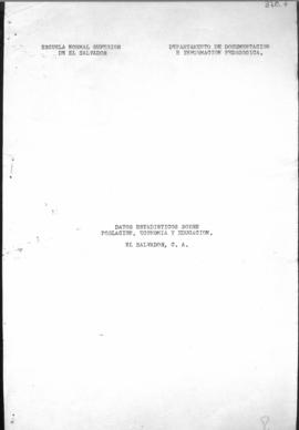 CODI-UNIPER_m0116p03 - Estatística Educacional de El Salvador, 1957 - 1962