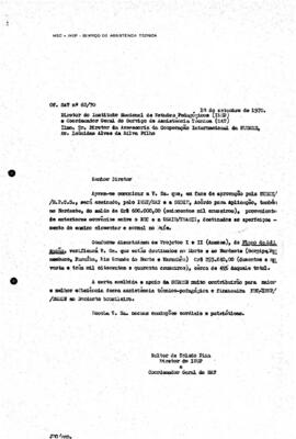 SAT_m025p04 - Projetos I e II para aplicação no Nordeste de dinheiro destinado ao aperfeiçoamento...