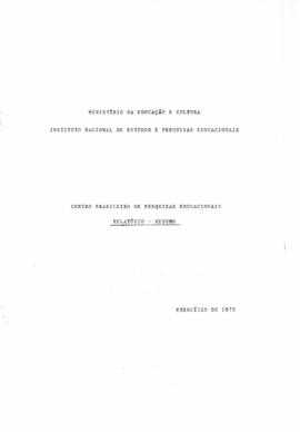 CBPE_m072p01 - Relatório e Resumo das Atividades do CBPE, 1975-1976