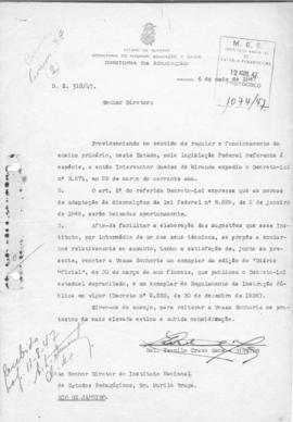 CODI-UNIPER_m1258p01 - Correspondências Diversas sobre Ensino do Brasil, 1946