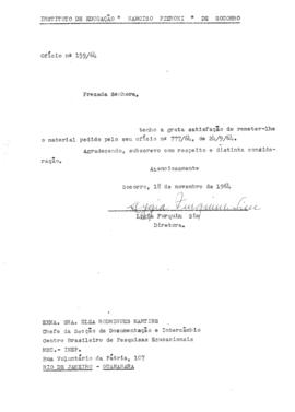 CBPE_m116p01 – Relatórios do Instituto de Educação Narciso Pieroni, Socorro – SP, 1960
