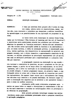 CRPE-SP_m0001p18 - Projeto “Instrução Programada”, 1962