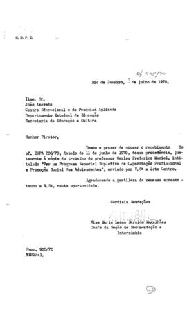 CODI-UNIPER_m1254p03 - Documentos e Correspondências Diversas sobre Ensino no Brasil, 1969 - 1970
