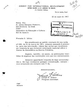 DAM_m004p01 - Correspondências sobre o ensino da matemática na escola primária, 1963