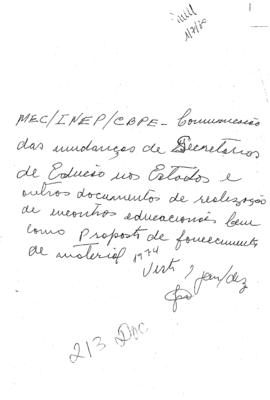 CRPE-PE_m058p01 - Correspondências sobre Assuntos Administrativos, 1974