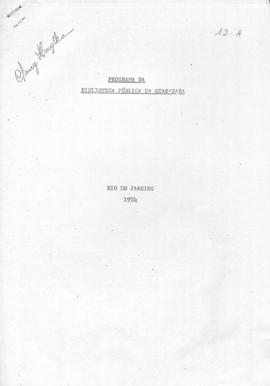 CODI-UNIPER_m0735p01 - Programa da Biblioteca Pública da Guanabara, 1974