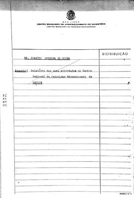 CRPE-PE_m004p01 - Correspondência sobre Instalação da Divisão de Estudos e Pesquisas Educacionais, 1957