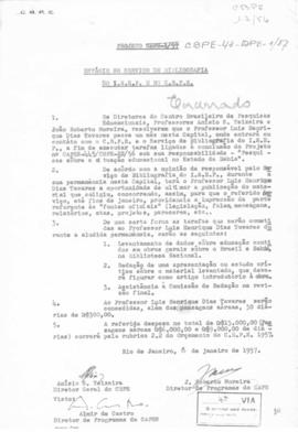 CBPE_m076p36 - Projeto sobre o Estágio no Serviço de Bibliografia do INEP e no CBPE, 1957