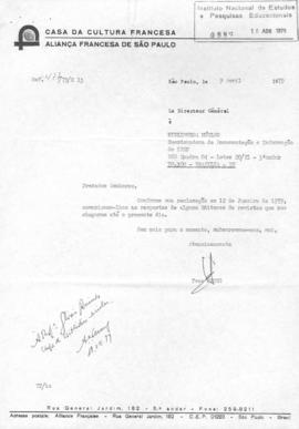 CODI-UNIPER_m1114p07 - Correspondências entre a Biblioteca Núcleo do CBPE e a Casa da Cultura Francesa Aliança Francesa de São Paulo, 1979