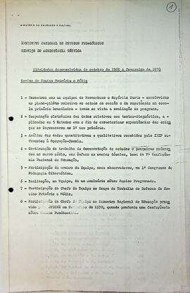 SAT_m045p01 - Relatório de Atividades desenvolvido pela Equipe de Ensino Primário e Médio, 1969 -...